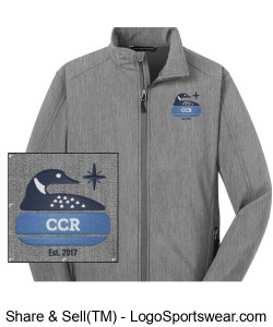 M46-Port Authority Mens Heather Core Soft Shell Jacket w/Embroidered CCR Logo Design Zoom